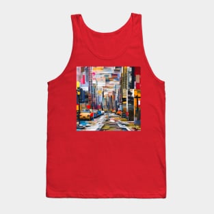 City Street with Cars Collage Tank Top